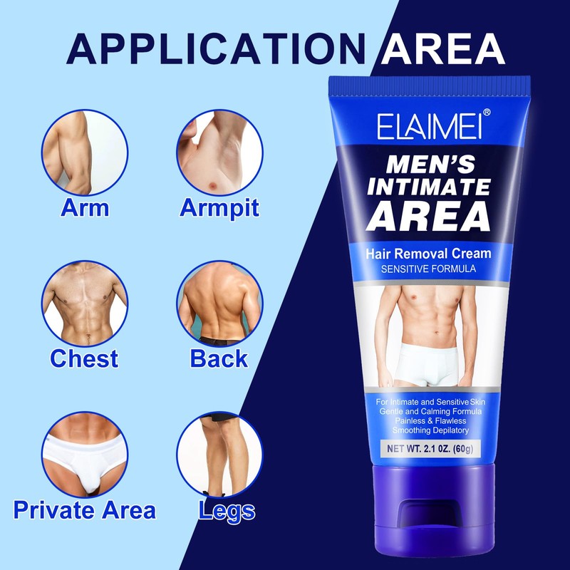 Dinalio Down Under Hair Removal Cream,Depilatory Cream for Intimate Areas