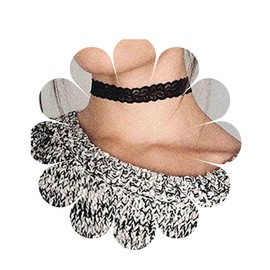 Allereya Vintage Hollow Lace Choker Black Lace Flower Necklace Gothic Lace Necklace 90s Victorian Tattoo Necklace Jewelry for Women and Girls (Style 3)