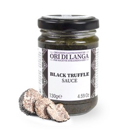 Black Truffle Sauce - Gourmet Truffle Pasta Sauce Made with Mushrooms & Black Truffles Foraged in Italy, All Natural Italian Food Products from Italy, Non-GMO - Ori di Langa - 4.59 oz