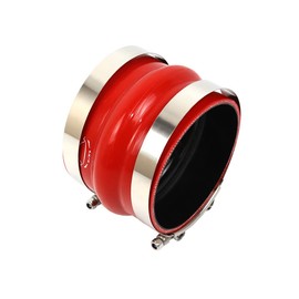 TenKeAuto TenkeAuto 4-Ply Reinforced 4.5" ID Straight Hump Coupler Silicone Hose 4" Length With T Bolt Clamp for Turbo/Intercooler/Piping (4.5" Red)