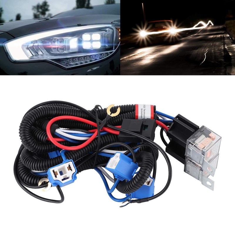 Headlight Relay Wiring, H4 Headlight Relay Wiring Harness 4 Lights