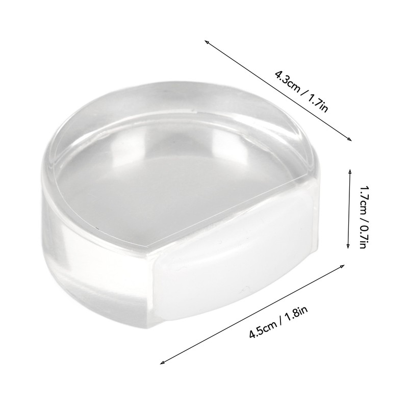 4pcs Transparent Door Stopper Soft Acrylic Door Holder Prevent Impact