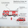 Sunnywall Premium Wall Sticker Fire Brigade Action Car Wall Sticker