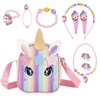 DMOPRDNB Unicorn Handbag Gift, Unicorn Handbag Jewellery Set for Girls