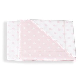 Italbaby 3 Piece Dotted Pram Sheet Set, Pink, Multi-Color, One Size