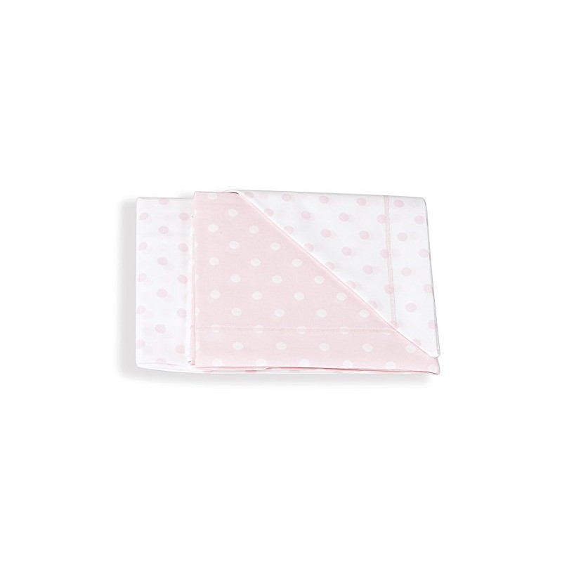 Italbaby 3 Piece Dotted Pram Sheet Set, Pink, Multi-Color, One