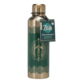 Paladone Tears of The Kingdom - Botella de agua de metal con licencia oficial de Zelda, decoración y regalo para fanáticos de los jugadores, accesorio de escritorio de juegos para todas las edades,