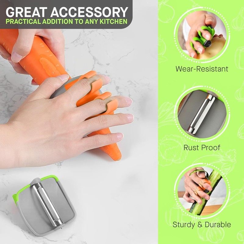 EZONEDEAL Fruit Peeler Ultra Sharp Double Finger Peeler Cutter Fruit