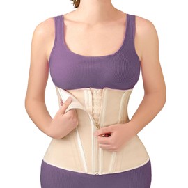 Waist Trainers for Women Belly Fat And Sculpt Touch Waist Trainer Stomach Shapewear Girdles for Women Body Shaper Corsets for Women Waist Trainer Postpartum and Women Working Out Beige