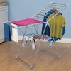 Household Essentials Collapsible Adjustable Gullwing Metal Clothes Drying Rack, Grey