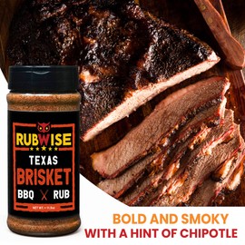 RubWise Texas Style BBQ Brisket Rub | Barbecue Rubs and Spices for Smoking and Grilling | Beef Seasoning Dry Mix Grill Blend | Smoky & Savory Flavor | Great on Steaks, Ribs & Burgers | 11.5oz