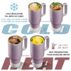 TEAMVV 40oz Stainless Steel Tumbler with Straw & Lid –