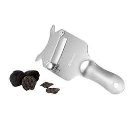 Restaurantware Met Lux 7.4 x 3.2 Inches Truffle Slicer 1 Adjustable Chocolate Shaver - Built-In Hanging Hole For Garlic & Vegetables Stainless steel Cheese Slicer Dishwashable