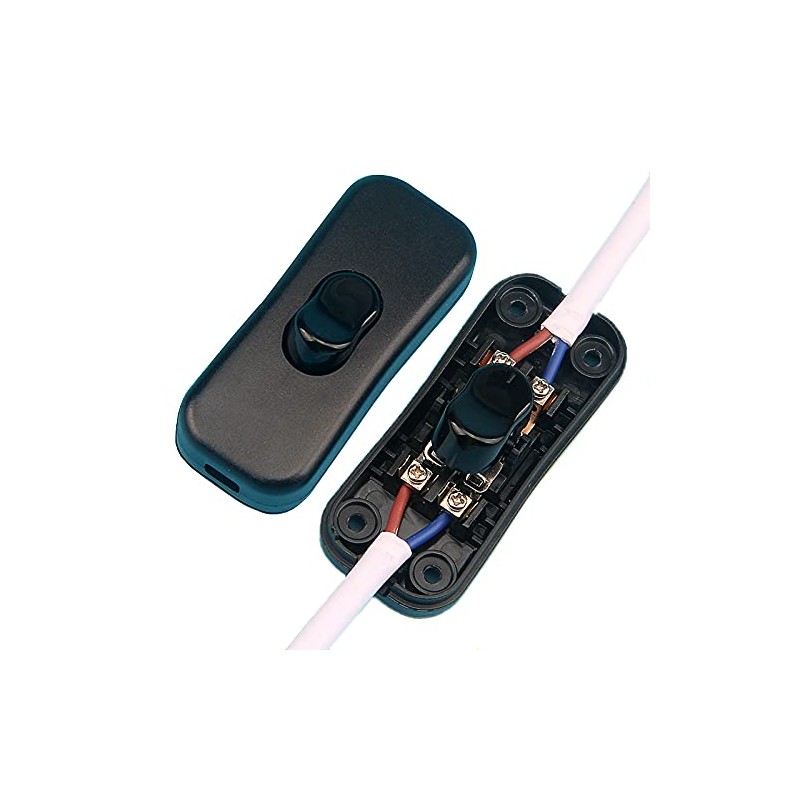 Paquete de 2 interruptores de cable en línea, interruptor de