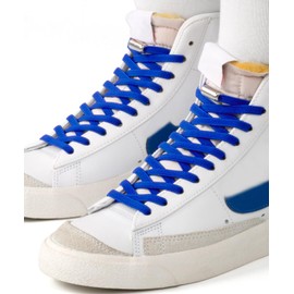 Stepace No Tie Shoelaces (1-2 Pairs) - Elastic Shoe Laces Flat with Metal Capsules for Children and Adults, blue