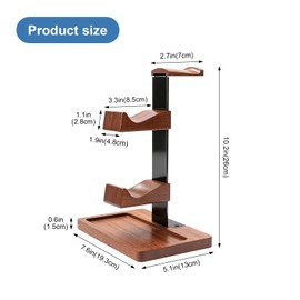 Hooshion Wood Controller Holder, Headphone Stand, Multiple Controller Storage Dispay, Desk Gaming Desk Accessories, for Gaming Equipment Headset Holder