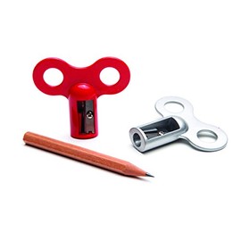 Monkey Business Turnkey - Retro Style Pencil Sharpener (Red)