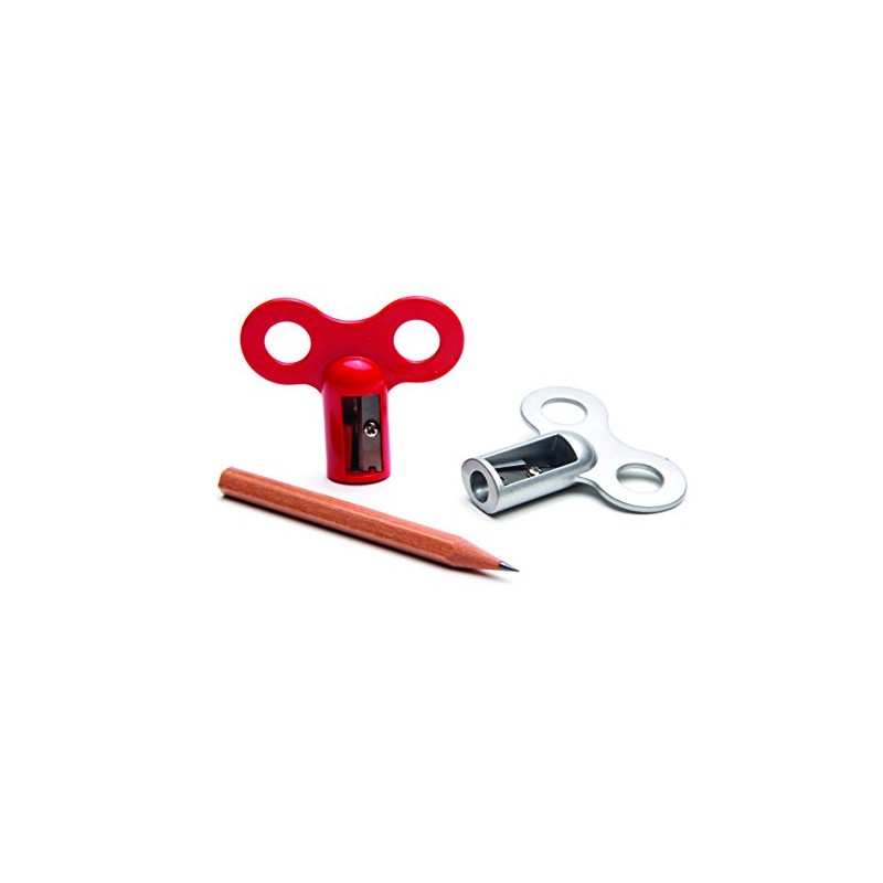 Monkey Business Turnkey - Retro Style Pencil Sharpener (Red)