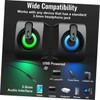 KOMBIUDA 1pair USB-Powered Computer Speakers RGB Lighting Omnidirectional Sound Portable