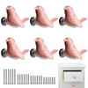 6 Pack Drawer Knobs Ceramic Cabinet Handles Bird Shape Cupboard