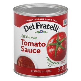 Dei Fratelli Tomato Sauce - All-Natural Vine-Ripened - No Water, No Paste – Non-GMO, Gluten-Free - 5th Generation Family Recipe (28 oz. cans, 12 pack)