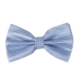 Dan Smith - Pajaritas de microfibra de algodón preatadas para fiesta, 25.5 pulgadas, tamaño de cuello ajustable, Celeste Claro Blanco-dbc2030, Bowtie