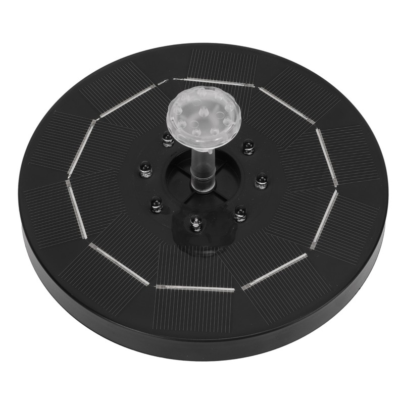 Solar Fountain LED Colorful Lighting Solar Powered Floating Bird Bath