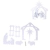 44x27x5cm Christmas Jesus Scene White PP Hollow Board Outdoor Nativity