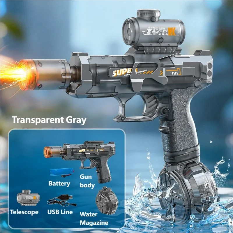 Rechargeable Automatic Water Blaster – Electric Water Toy for Pool,