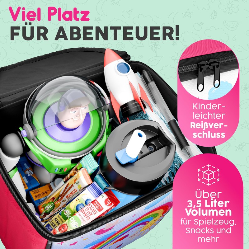 Bicycle Handlebar Bag for Children - Rainbow Pink