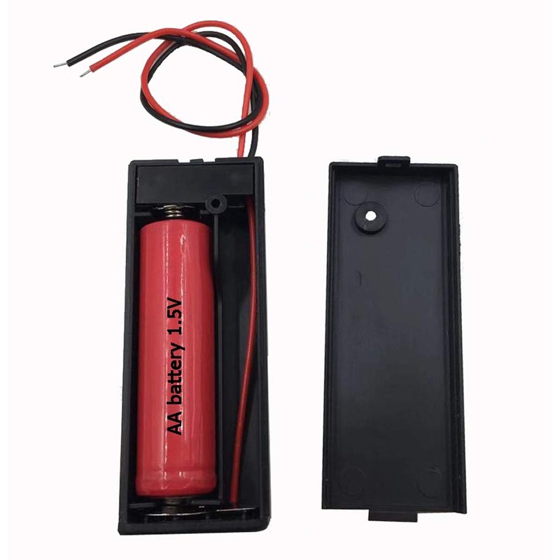 LampVPath (Pack of 5 Single 1AA Battery Holder with Cover