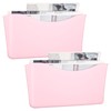 Newtay 2 Pack Pink Single Pocket File Holder Pocket Plastic
