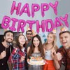 TONIFUL 16 Inch Hot Pink Happy Birthday Balloons Banner Foil