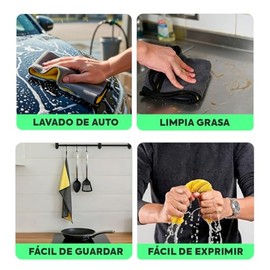 ORZEL Pack de 8 Toallas de Microfibra para Auto de Lujo (30x40 cm) - Super Absorbentes y Suaves - Perfectas para Coche, Cocina, Vidrios, y Hogar - Trapos de Limpieza Profesionales en Blanco