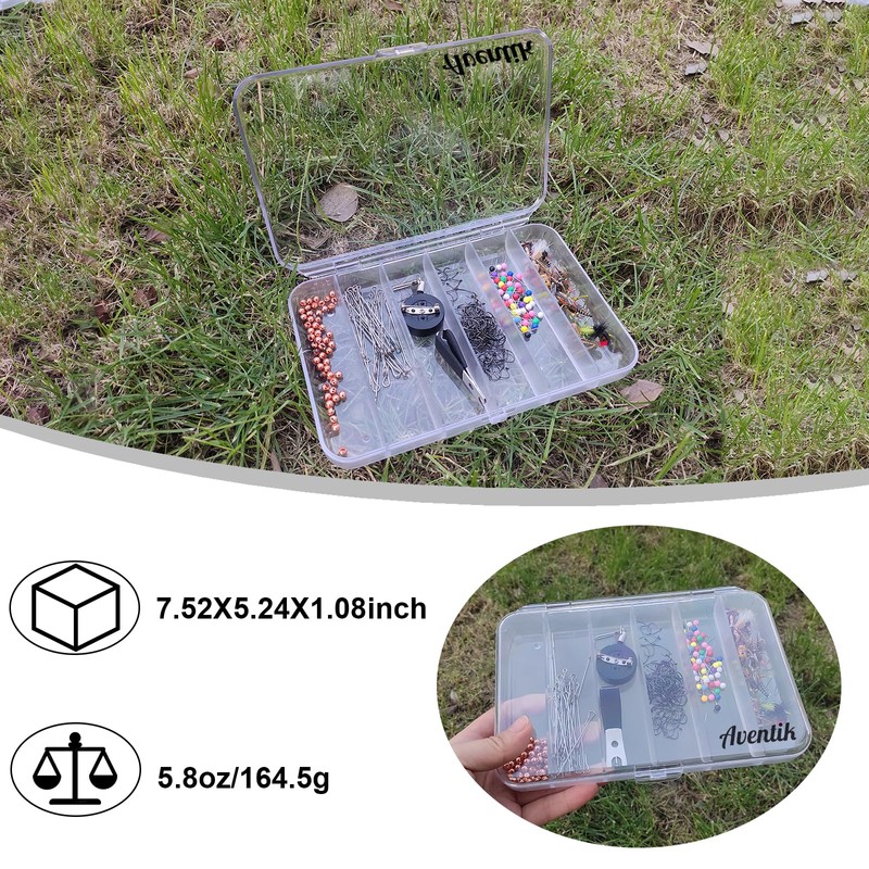 Aventik Polycarbonate Fly Fishing Box Four Different Multi-Compartment Option Fishing