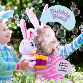 ArtCreativity Bunny Bubble Machine for Toddlers - Bunny Rabbit Bubble Blower Machine Toy for Kids with Refill Solutions, Music, & Batteries - Animal Party Favors and Activities for Girls and Boys