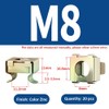 CONPHERON M8 Cage Nuts for Network Cabinets, Carbon Steel Mortise