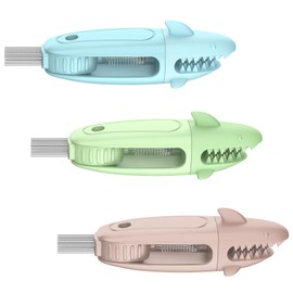 TQRR 3Pcs 3 in 1 Cup Lid Gap Cleaning Brush Set, Shark Brush, Multifunctional Water Bottle Brush, Bottle Gap Cleaner Brush, Cleaning Tools for Office Home Kitchen