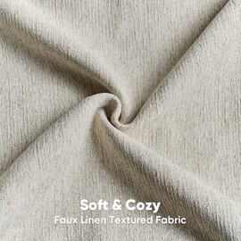 FUTEI Natural Linen Chenille Decorative Throw Pillow Covers 18x18 Inch Set of 2,Soft Cozy Faux Linen Textured Cushion Case,Farmhouse Home Decor for Couch Living Room