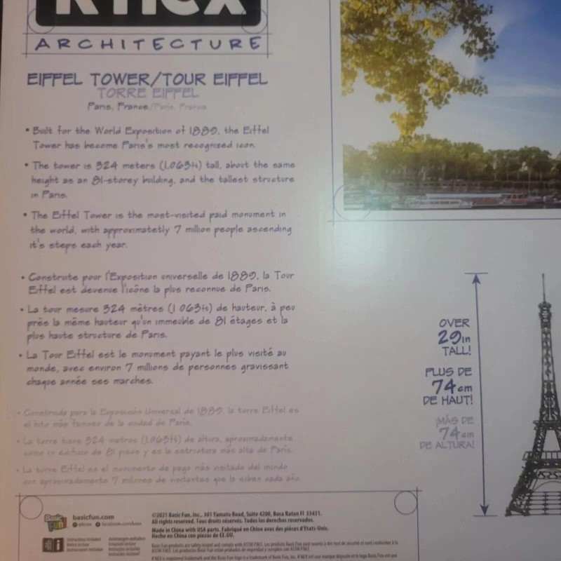 K'NEX Architecture: Eiffel Tower - Build IT Big - 1462