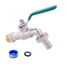 Garden Faucet, Ball Valve, Frost-Proof 1/2 Inch, for Garden, Home, Industrial, Washing Machine, Green