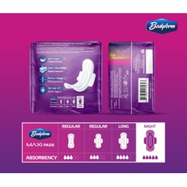 Bodyform Maxi with Wings - Value Sanitary Napkins, 8 Counts (1 Packs of 8 Counts) Cushion Soft Always Comfortable and Ultra-Absorbent