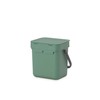 Brabantia Sort & Go Organic Bucket, Plastic, Fir Green, 3