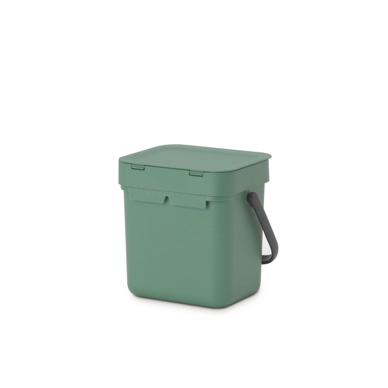 Brabantia Sort & Go Organic Bucket, Plastic, Fir Green, 3
