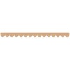 5 Pack of 12 Inch Unfinished Wooden Scalloped Moulding Trim