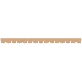 5 Pack of 12 Inch Unfinished Wooden Scalloped Moulding Trim (5, 12 Inch)