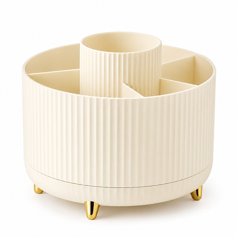 360° Rotating Makeup Organizer – Cosmetic Storage Holder for Brushes,