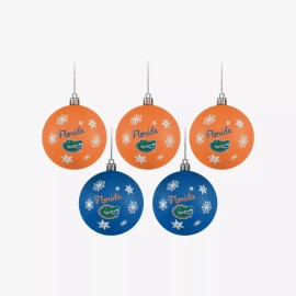 Forever Collectibles Florida Gators Shatterproof BALLS Christmas Tree Holiday Ornaments Set 5 pack