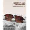 LUENX Aviator Sunglasses for Men Square Polarized Polygon Shades Driving