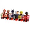 Mini Wooden Magnetic Train Set Cartoon Vehicle Blocks Children Educational